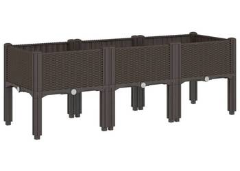 vidaXL Donica ogrodowa z nóżkami, brązowa(SKU:367900)