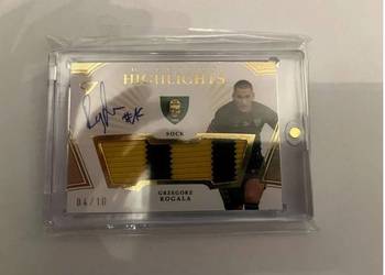 Piękna karta GKS Katowice Grzegorz Rogala autograf + kawałek getry 04/10