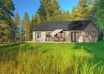 dom drewniany całoroczny SIBU 70m2 drewniany parterowy