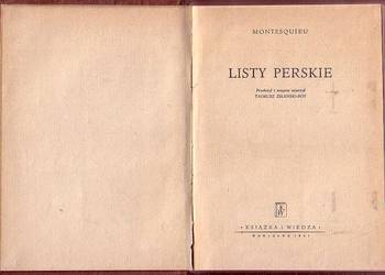 (0620) LISTY PERSKIE – MONTESQUIEU