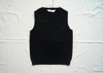 Nowa H&M 128 Granatowa Dzianinowa kamizelka bezrękawnik
