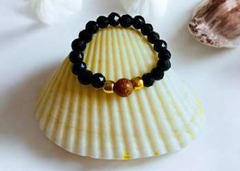 Pierścionek Turmalin i Piasek pustyni