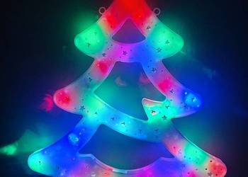 Ozdoba świąteczna LED do okna choinka