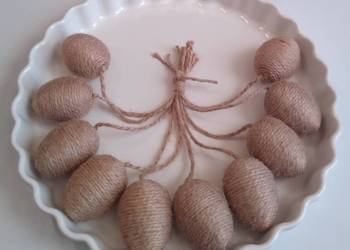 Jajko Egg Jajo Jajka Zestaw 10 sztuk styropianowe (5,7 cm) juta handmade