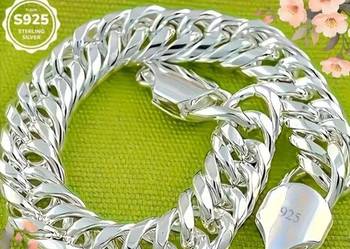 Bransoletka kubańska srebro 925.