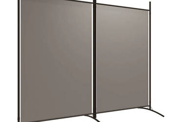 Parawan 2-panelowy antracytowy 175x180 cm tkanina WM-350260