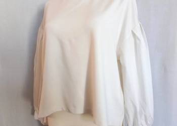 Bluza kremowa Bluzka damska r. XL/42/14 Bufiaste Rękawy stan bdb-
