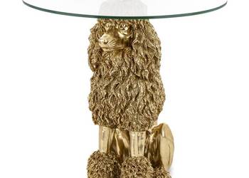 Stolik kawowy nowojorski złoty Pudel Premium 60x60x62