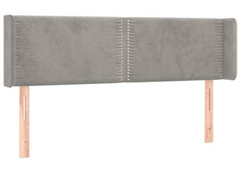 Zagłówek do łóżka z LED jasnoszary 147x16x78/88 cm aksamit WM-3123144