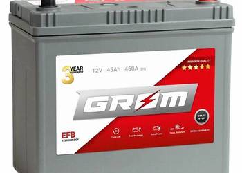 Akumulator 45Ah 460A Grom Efb start-stop Japan P+