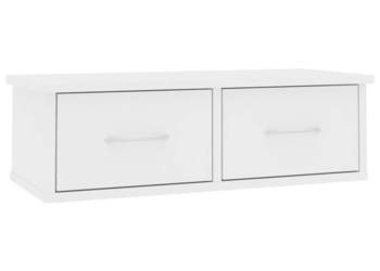 Półka ścienna biała 60x26x185 cm materiał drewnopochodny WM-800585