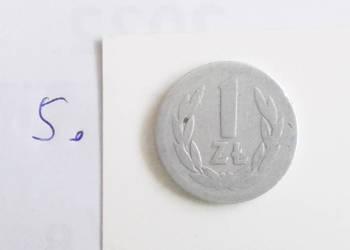 1 złoty obiegowy z 1949 roku, stara moneta 1949 rok, złotówka z 1949 prl