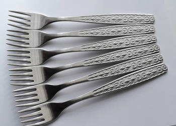 Widelce obiadowe (nr.1), wzór: KASZUBSKI, Gerlach, sztućce PRL