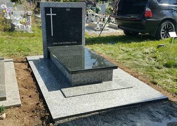 Nagrobek impala / strzegomski z posadzką antypoślizg nr1660