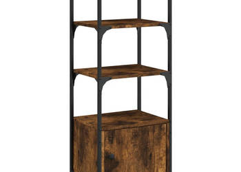 3-poziomowy regał na książki przydymiony dąb 41x30x1095 cm WM-839000