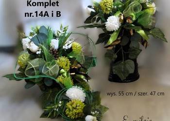Stroiki na Pomnik - Cmentarz. Komplet stroik na płytę i wazon. FB emilcia22