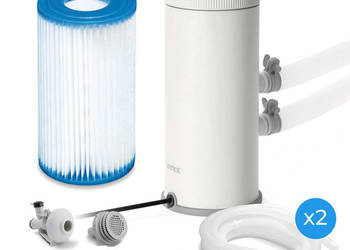 Pompa filtrująca do basenu 2006L/h filtr + elementy instalacyjne INTEX 266…
