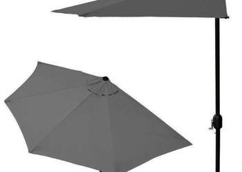 Parasol ogrodowy pół-parasol ścienny na taras 2,7 m szary MultiGarden