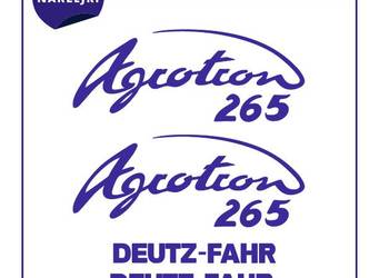 Naklejki Deutz-Fahr Agrotron 265 Ciągnik Traktor Nalepki