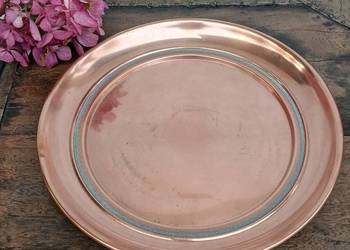 Miedziany talerz użytkowy mała miedziana patera