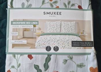 NOWA Pościel z mikrofazy 160x200 cm, Smukee, kwiaty, łąka, dwustronna