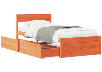 Rama łóżka bez materaca woskowy brąz sosnowa 75x190 cm WM-846809