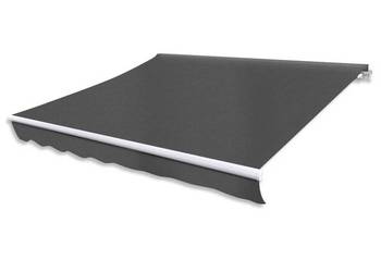 vidaXL Markiza zwijana ręcznie, 300 cm, antracytowa(SKU:275561)