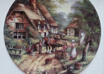 Kolekcjonerski talerz Wedgwood konie z certyfikatem