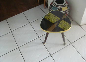 stolik kawowy szklany kwietnik z lat 70 tych patyczak rockabilly