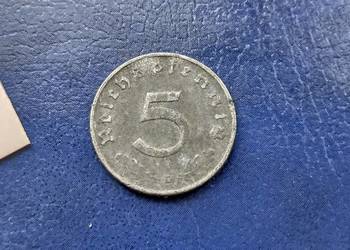 Stare monety 5 pfennig 1941 D Niemcy Stare monety 5 pfennig 1941 D Niemcy