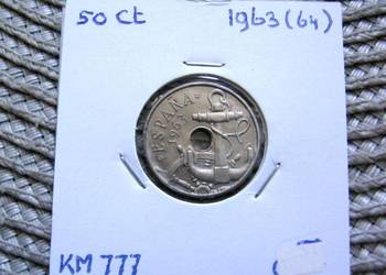 Hiszpania 50 Centimos 1963r - ( w gwiazdce 64 ) - Ładna