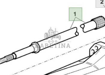 John Deere 6230 6630 Wał Napędowy Przedniej Osi L113277