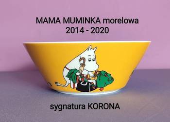 MUMINKI miseczka Moomin Arabia Finland z KORONĄ - Mama Muminka morel.