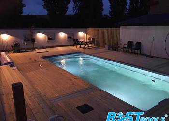 Poliestrowy basen ogrodowy DOMINICANA 8.2x3.7x1.55m marki BESTPOOLS