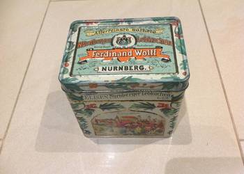 Stara Puszka Metalowa po Herbatnikach Ferdinand Wollf Stara Puszka Metalowa po Herbatnikach Ferdinand Wollf