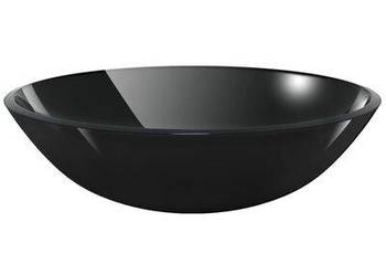 vidaXL Umywalka z czarnego, hartowanego szkła 42 cm（148931）