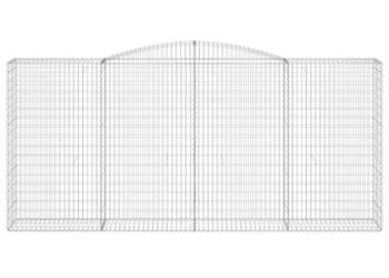 Kosze gabionowe 2 szt 400x50x180/200cm galwanizowane żelazo WM-3147048