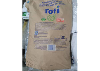 Melasowane Wysłodki Tofi 30kg paleta 33 worki 990 kg z Ginojecka