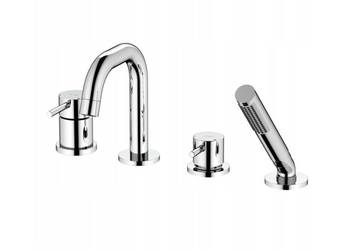 Bateria wannowo-prysznicowa nawannowa Oltens Molle srebrn, OLT-34200100y