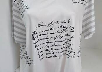 T - shirt bluzka damska plus size XXL nowa bez metki biała polliester