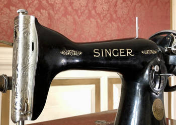 Maszyna do szycia Singer z ok 1904r. Oryginalna tabliczka znamionowa Antyk