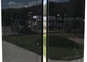 Drzwi wejściowe szklane, czarne szkło