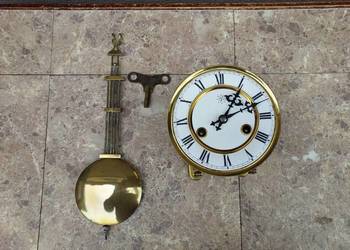 167 Zestaw mechanizm starego zegara ściennego Junghans tarcza 14,5cm