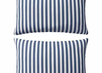 Poduszki na zewnątrz, 2 szt., w paski, 60x40 cm, granatowe（132308）