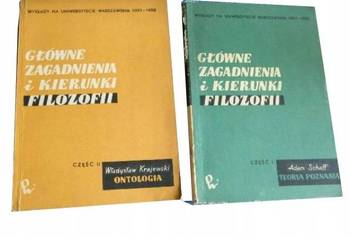 GŁÓWNE ZAGADNIENIA I KIERUNKI FILOZOFII -tom 1-2 /FA