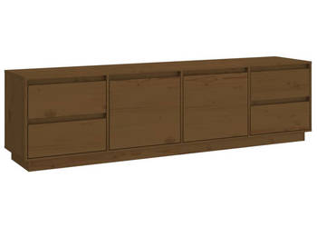 Szafka pod TV miodowy brąz 176x37x475cm lite drewno sosnowe WM-814322
