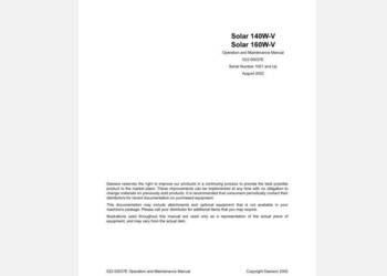 Daewoo Solar 225NLC-V, 140WV, 160WV instrukcja obsługi PL