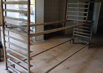 Duży wózek do aparatów załadowczych do pieca piekarniczego