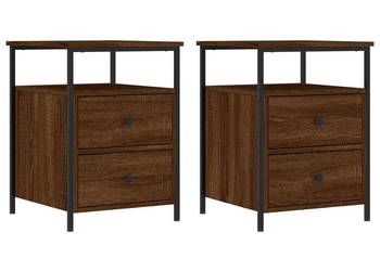 vidaXL Szafki nocne, 2 szt., brązowy dąb, 44x45x60 cm(SKU:826012)