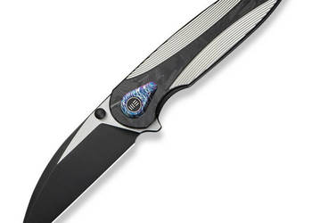 Nóż składany WE Knife Zenthra Titanium/Shredded Carbon Fiber, Black Stonew…